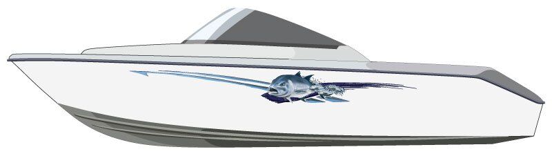 Hard Hitter Boat Graphics