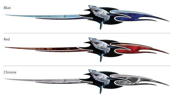 Megalodon Boat Graphics Color Options