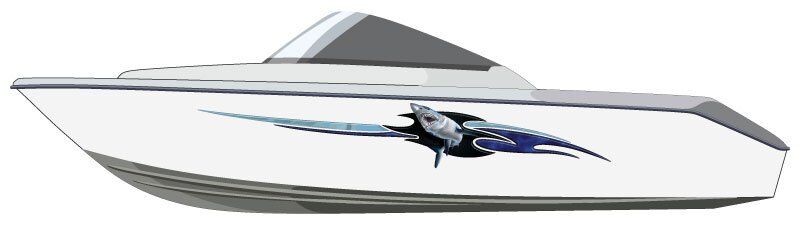 Megalodon Boat Graphics