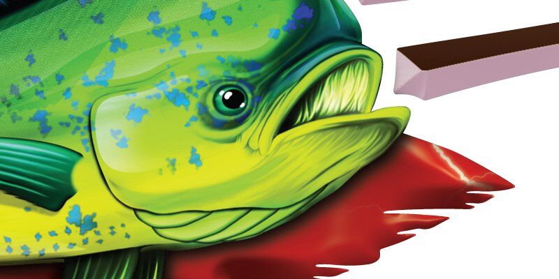 Reel Strong Boat Graphics red