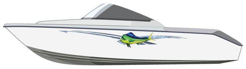 Reel Strong Boat Graphics