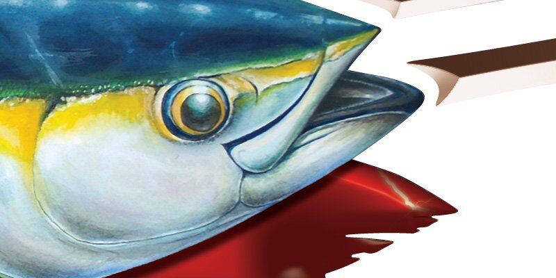 Tuna Chaser Boat Graphics red