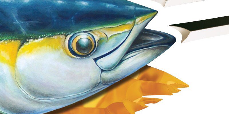 Tuna Chaser Boat Graphics yellow