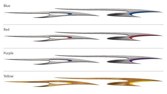 Wave Piercer Boat Graphics color options